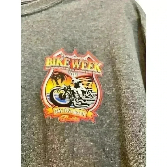 Daytona Beach Bike Week 2014 T Shirts Sz Xl Gray - Picture 3 of 8